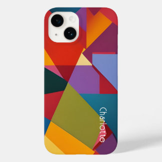Funda Para iPhone 14 De Case-Mate Plantilla de texto de patrón de diseño de cubismo 