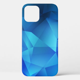 Funda Para iPhone 12 Plantilla de triángulos de gradiente AZUL claro. i