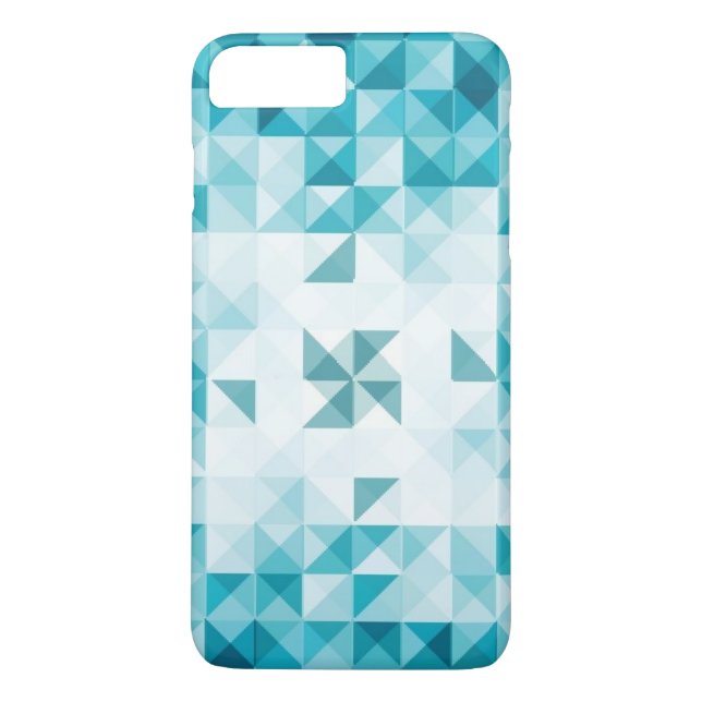 Funda De Case-Mate Para iPhone Plantilla geométrica abstracta azul del fondo (Reverso)