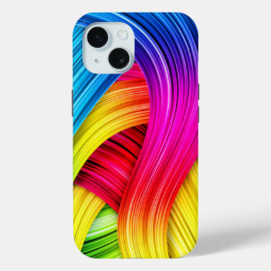 Funda Para iPhone 15 Plantilla personalizada abstracta con patrón ondul