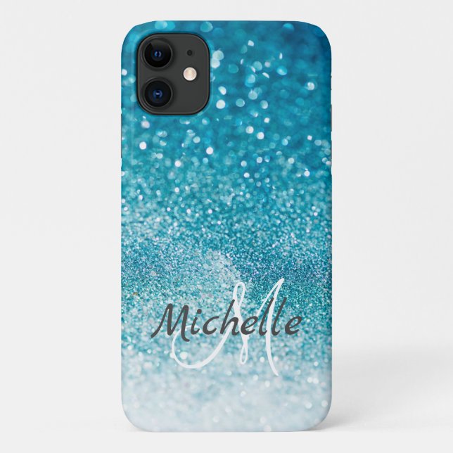 Funda De Case-Mate Para iPhone Plantilla turquesa con parqueas, personalizar (Reverso)