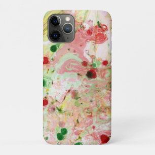 Funda Para iPhone 11 Pro Plantilla verde rosa rosada abstracta moderna