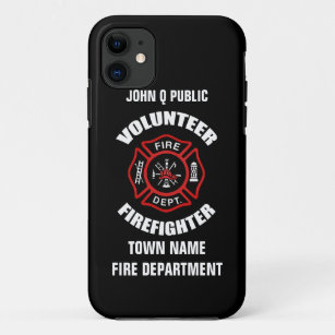 Funda Para iPhone 11 Plantilla voluntaria del nombre del bombero