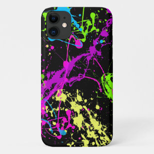 Funda Para iPhone 11 Plata de pintura retro fresca divertida Neon 80s 9