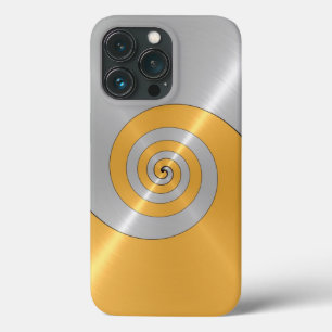 Funda Para iPhone 13 Pro Plata y oro Stainless Shiny Look Fundas-Mamáes