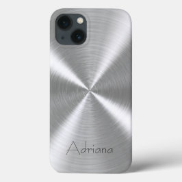 Funda Para iPhone 13 Platino Platino Acero inoxidable Metálico