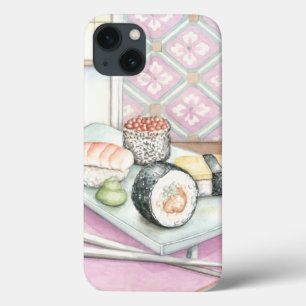 Funda Para iPhone 13 Platón de suhi surtido con palillos