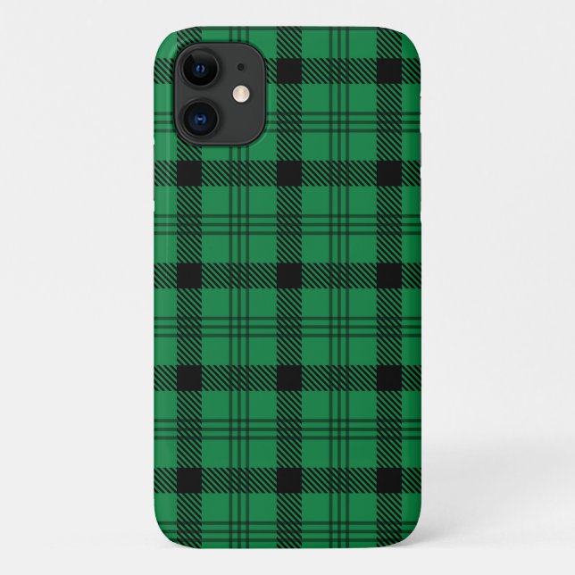Funda De Case-Mate Para iPhone Platos acogedores verdes y negros (Reverso)