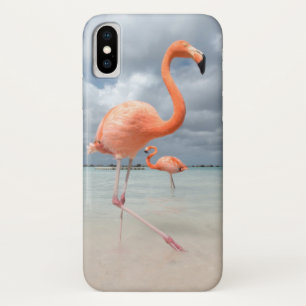 Funda Para iPhone X Playa Aruba de los flamencos