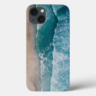 Funda Para iPhone 13 Playa de arena de las olas del océano azul