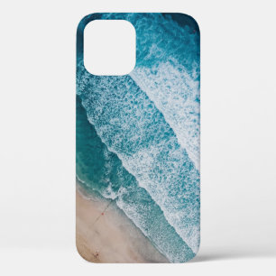 Funda Para iPhone 12 Playa de arena de las olas del océano azul