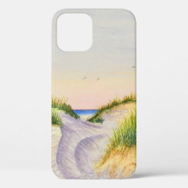 Funda Para iPhone 12 Playa de color agua, puesta de sol, estuche para i