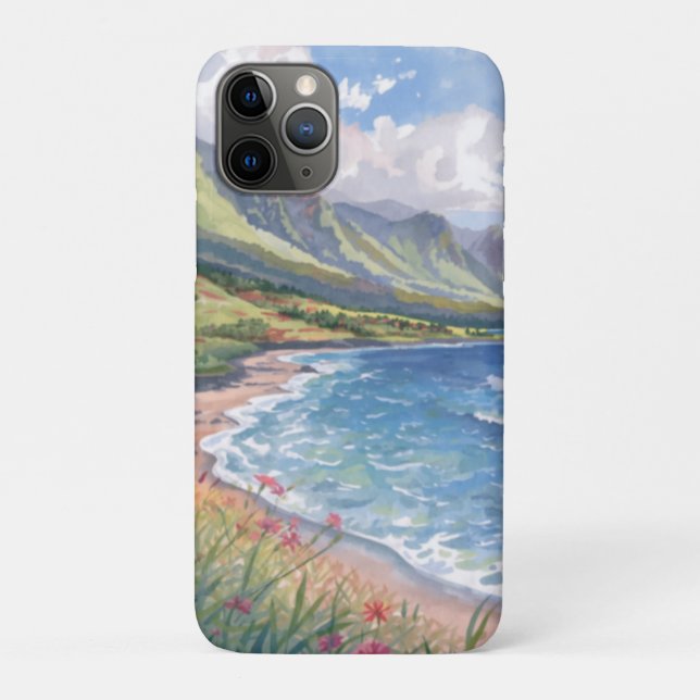 Funda De Case-Mate Para iPhone Playa de Flores Hawaii (Reverso)