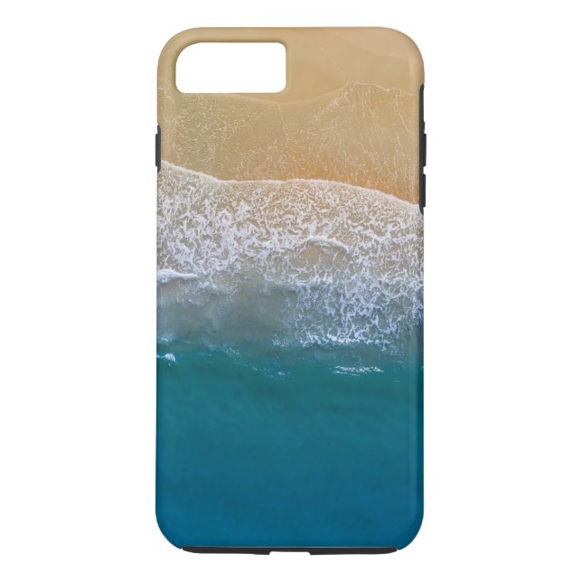 Funda De Case-Mate Para iPhone Playa de mar con olas azules (Reverso)