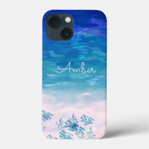 Funda Para iPhone 13 Mini Playa de Océano Azul Personalizada