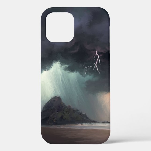 Funda De Case-Mate Para iPhone Playa de Stormy (Reverso )