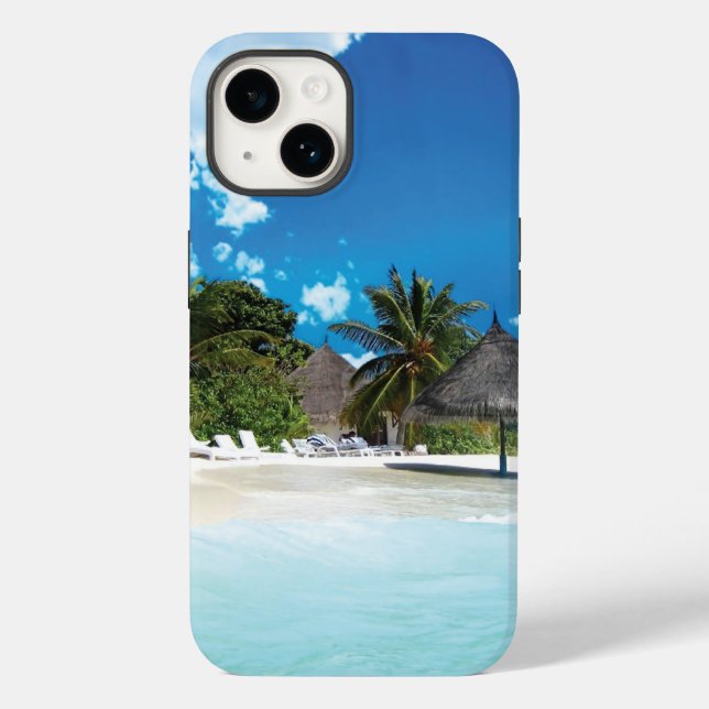 Funda De Case-Mate Para iPhone Playa exótica (Reverso )