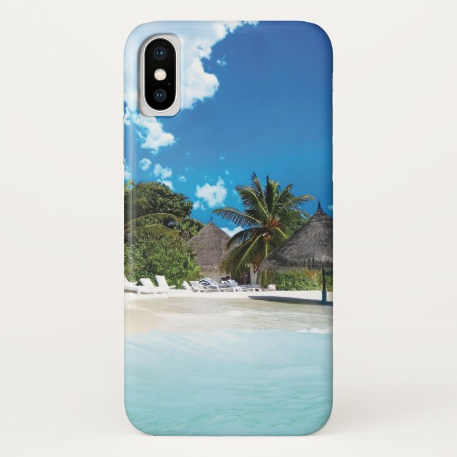 Funda De Case-Mate Para iPhone Playa exótica (Reverso)