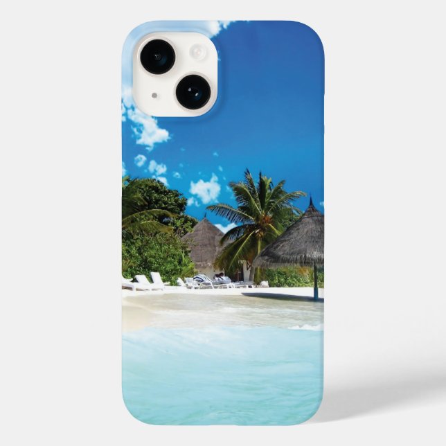 Funda De Case-Mate Para iPhone Playa Exótica (Reverso )