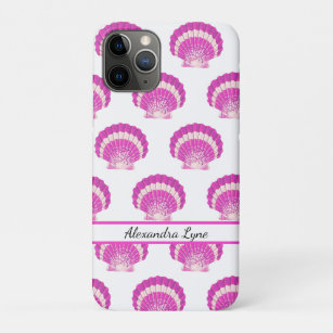 Funda Para iPhone 11 Pro Playa moderna de conchas rosadas náuticas de conch