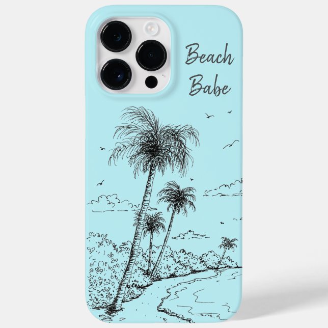Funda De Case-Mate Para iPhone Playa Palm Tree (Reverso)