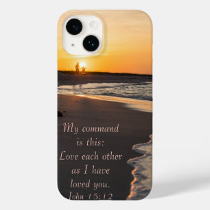 Funda Para iPhone 14 De Case-Mate Playa Pareja Caminando Al Sunrise John 15 12