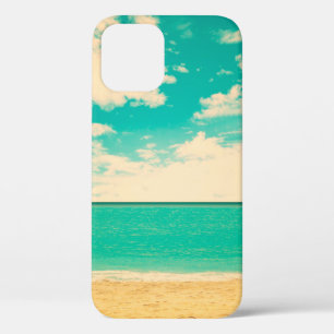 Funda Para iPhone 12 Playa retro, retro, poster, foto, fondo