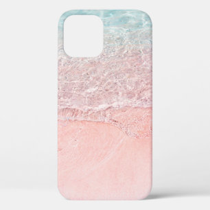 Funda Para iPhone 12 Playa rosa y ola de salpicaduras