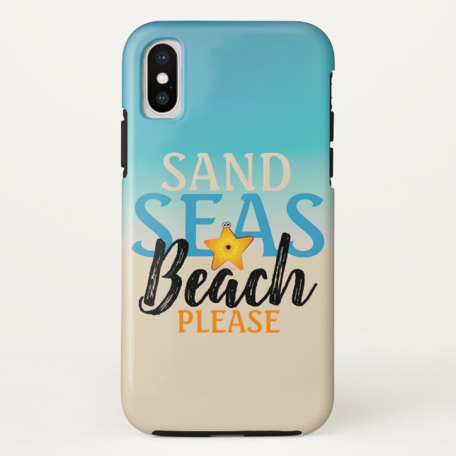 Funda De Case-Mate Para iPhone Playa Starfish Sand Seas (Reverso)