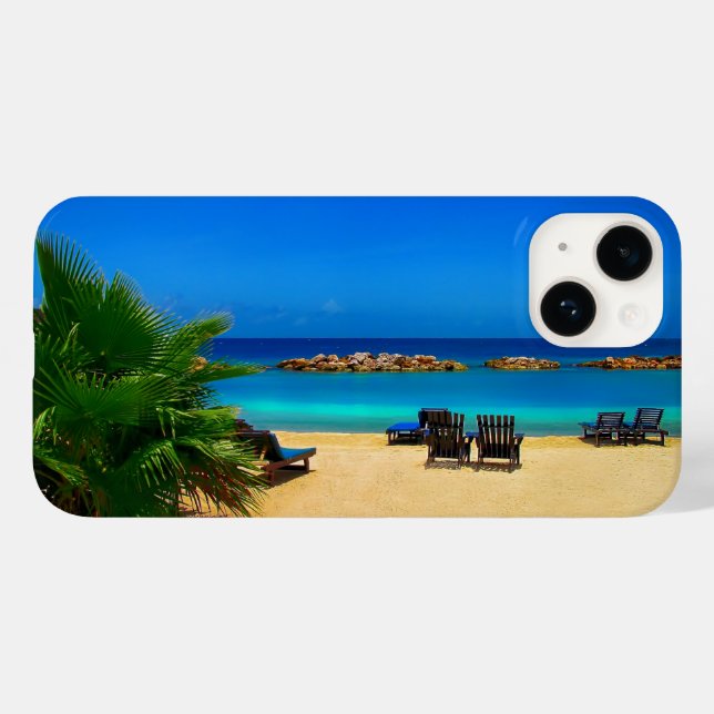 Funda De Case-Mate Para iPhone Playa Tropical (Reverso  (Horizontal))