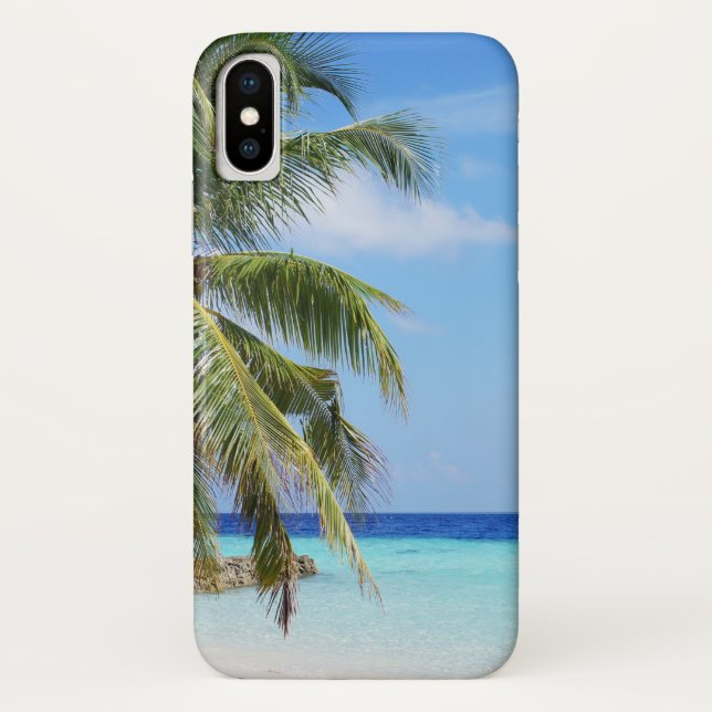 Funda De Case-Mate Para iPhone Playa Tropical Agua Turquesa (Reverso)