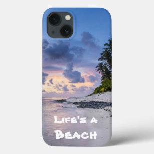 Funda Para iPhone 13 Playa tropical al atardecer   Arenas blancas   Árb