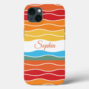 Funda Para iPhone 13 Playas de arcoiris retro para productos Personaliz