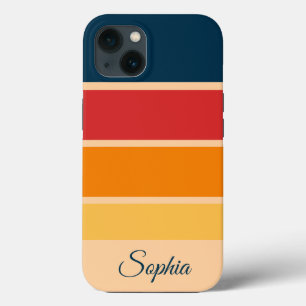 Funda Para iPhone 13 Playas de arcoiris retro para productos Personaliz