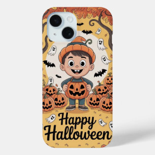 Funda Para iPhone 15 Playful Happy Halloween Calabaza iPhone / estuche