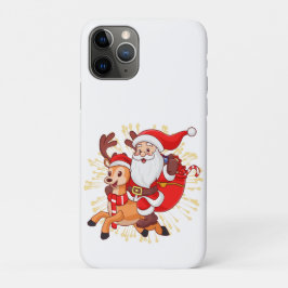 Funda Para iPhone 11 Pro **"Playful Santa Claus Design – Fun and Festive Ch