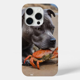 Funda Para iPhone 15 Pro "Playside Pals: un Staffy y su compañero de cangre