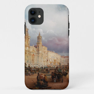 Funda Para iPhone 11 Plaza Navona Mercado Roma 1850 Arte