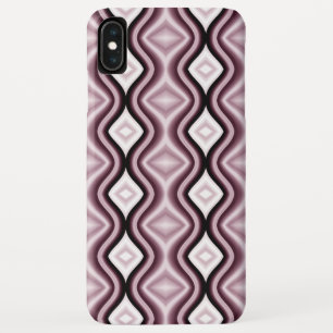 Funda Para iPhone XS Max Plum Red Diamond Pattern