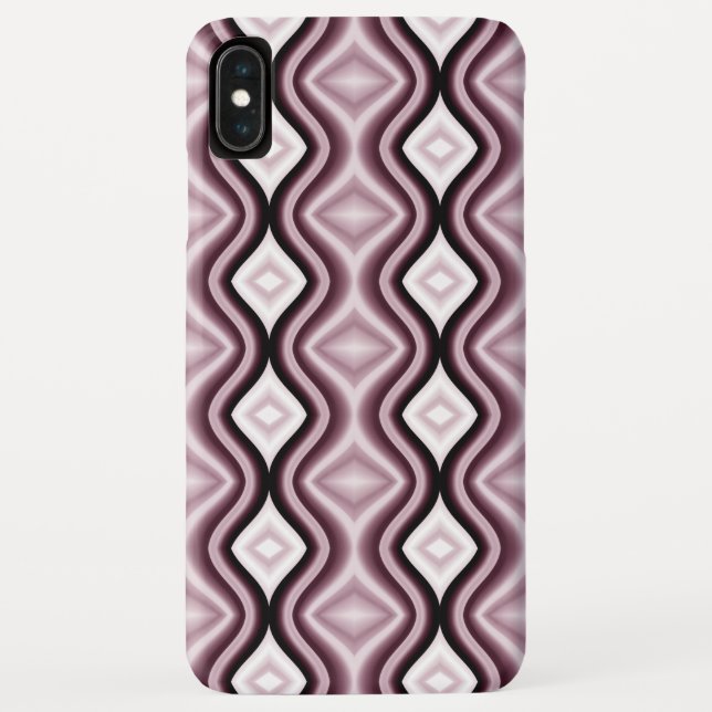Funda De Case-Mate Para iPhone Plum Red Diamond Pattern (Reverso)