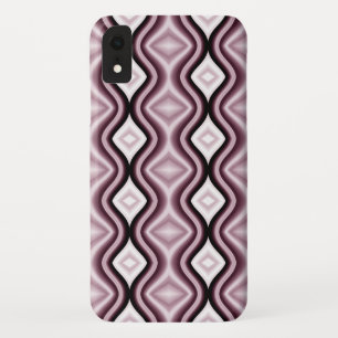 Funda Para iPhone XR Plum Red Diamond Pattern