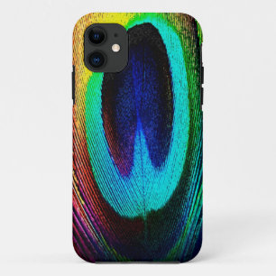 Funda Para iPhone 11 Pluma de pavo real vibrante