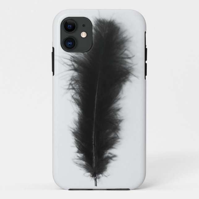 Funda De Case-Mate Para iPhone Pluma negra (Reverso)