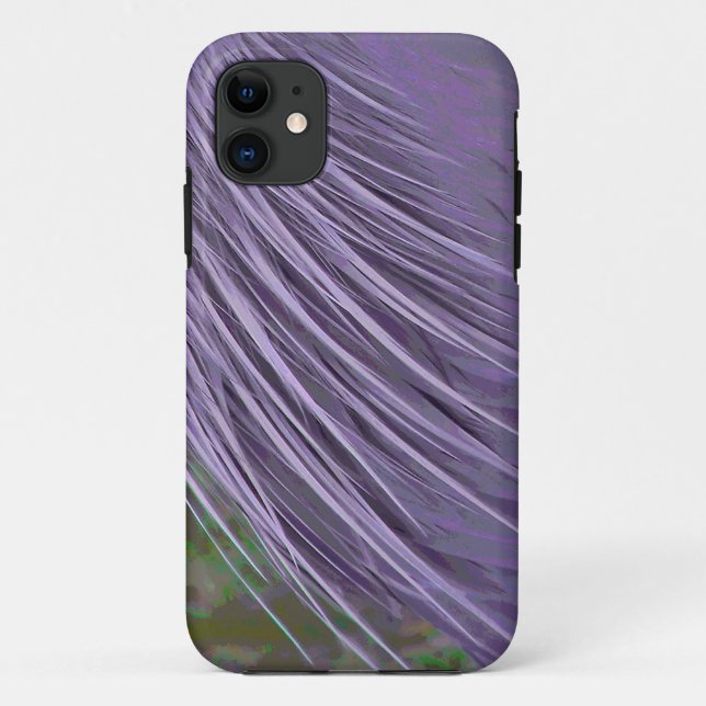 Funda De Case-Mate Para iPhone Plumas azules de Lavender (Reverso)