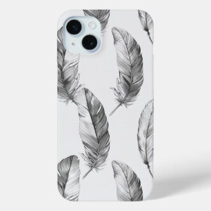 Funda Para iPhone 15 Mini Plumas blancas