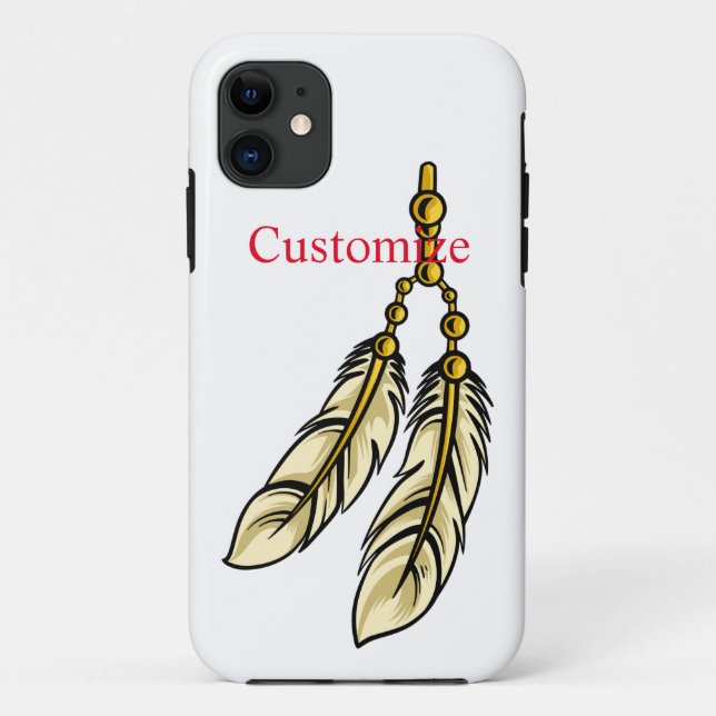 Funda De Case-Mate Para iPhone Plumas de Apache Thunder_Cove (Reverso)