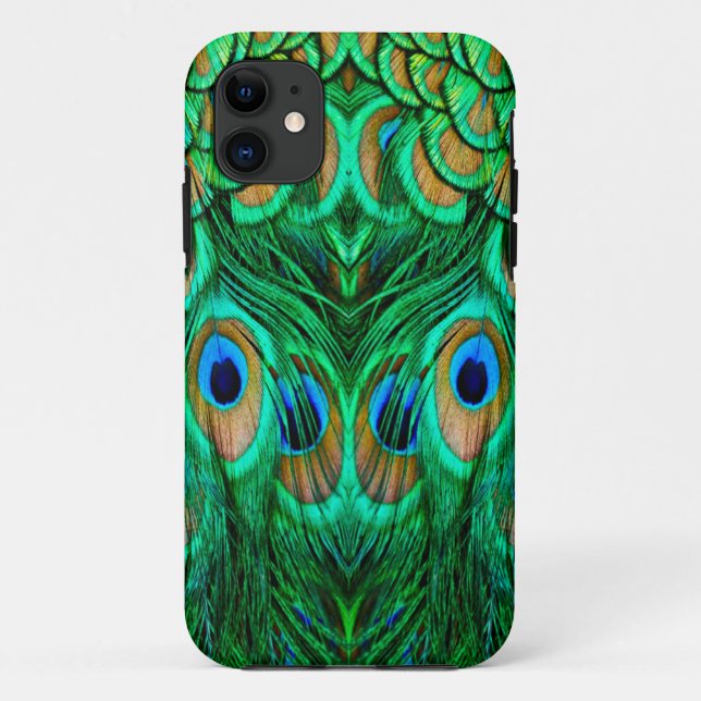 Funda De Case-Mate Para iPhone Plumas de Pavo Real Gloriosas (Reverso)