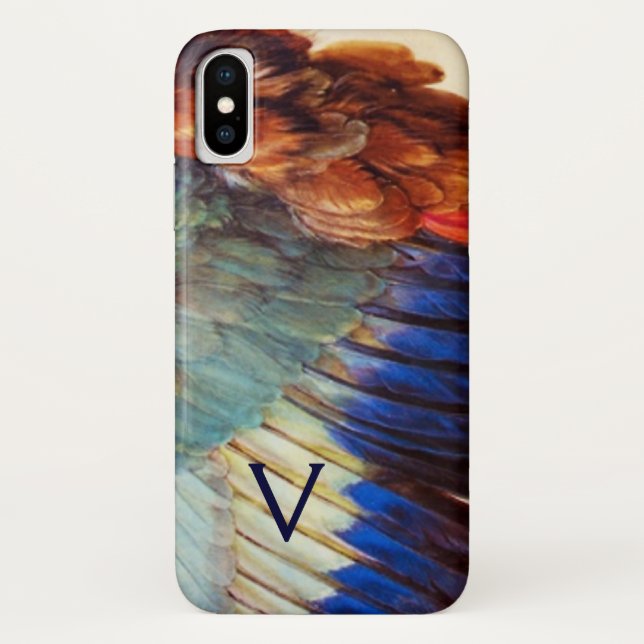 FUNDA DE Case-Mate PARA iPhone PLUMAS DEL ALA DE UN ROLLER EUROPEO MONOGRAMA (Reverso)