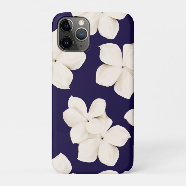 Funda De Case-Mate Para iPhone Plumeria blanca (Reverso)