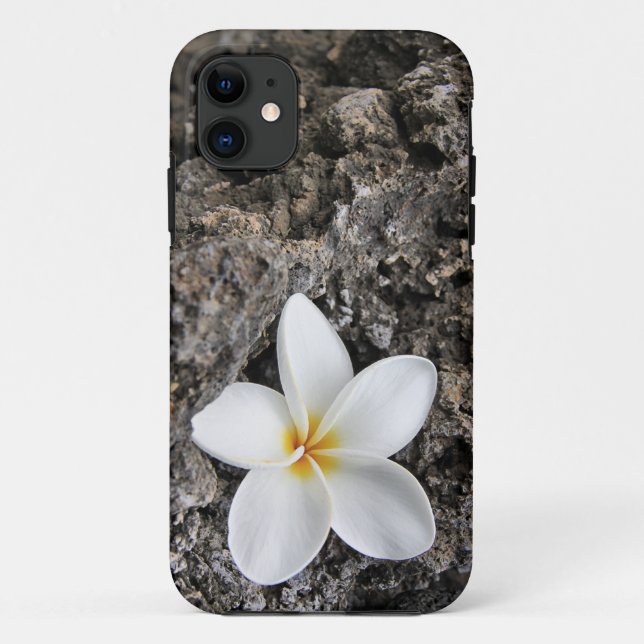 Funda De Case-Mate Para iPhone Plumeria suave (Reverso)